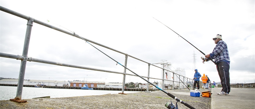 Man fishing.