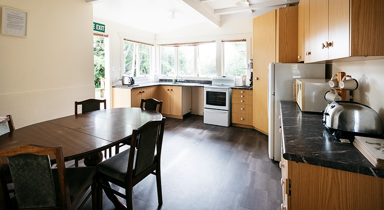 Awhitu House - Kitchen and dining area.