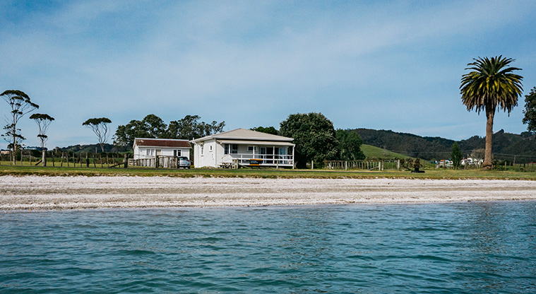 Te Kuiti Cottage - View from Umupuia Beach to the cottage.