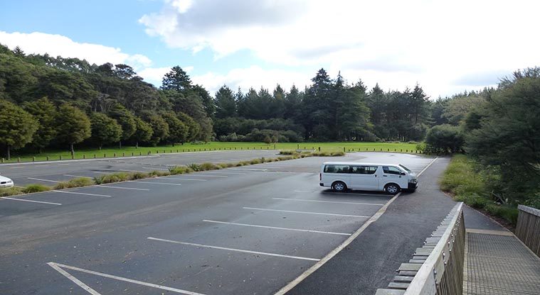 Hūnua Falls SCC parking area - Parking area for SCC vehicles.