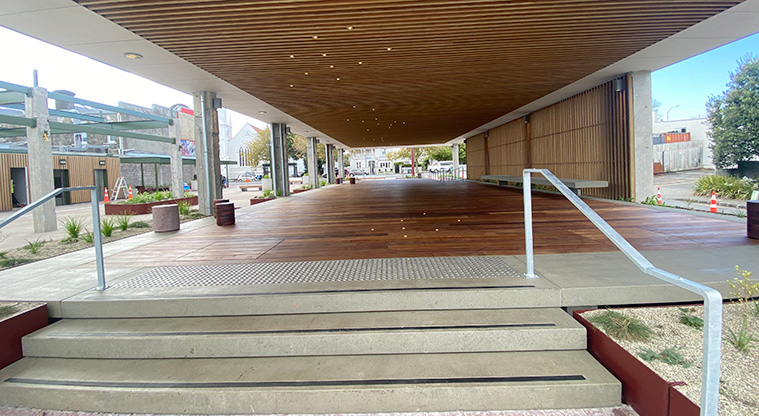 Stage and steps.