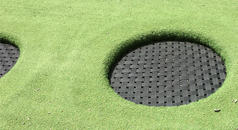 Cox's Bay Reserve – Mini trampolines buried in the ground. Photo credit: S Hulse.