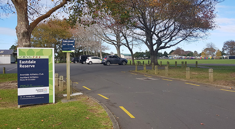 Eastdale Reserve - Entrance to the car park.