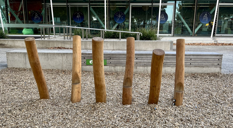 Jack Pringle Village Green - Balancing beams. Photo credit: Keren Alleyne.