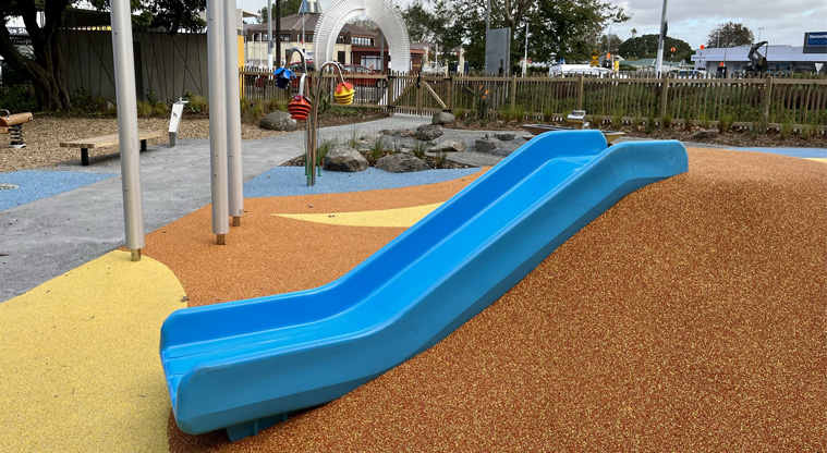 Jack Pringle Village Green - Slide for younger children. Photo credit: Keren Alleyne.