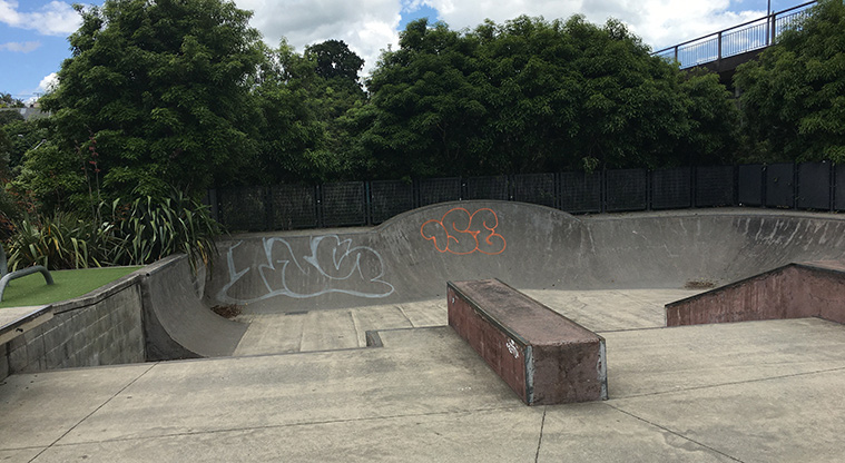 Nixon Park - Section of the skate park. Photo credit: S Hulse.