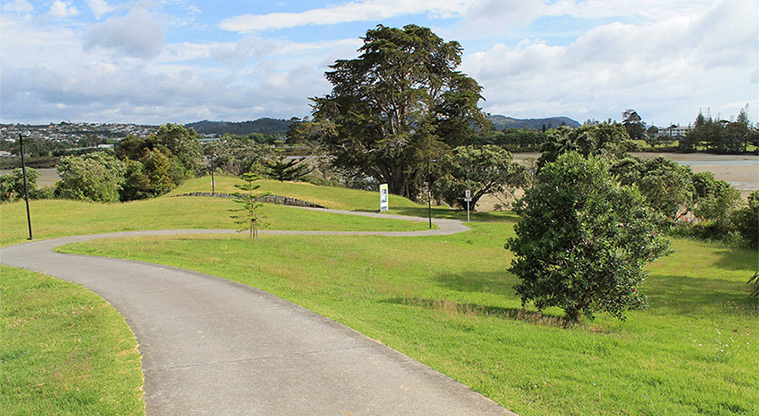Pōhutukawa Reserve - Part of the Te Ara Tahuna / Ōrewa Estuary Path. Photo credit: M Loubser.
