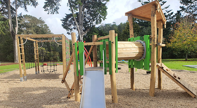 Waimoko / Urlich Esplanade Reserve - The playground by the entrance.
