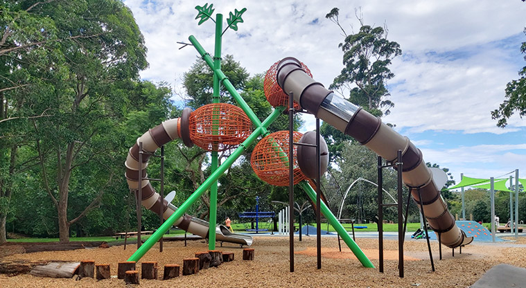 Western Springs Lakeside - Series of high slides.