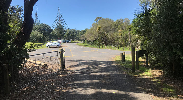 Long Bay Path - The start of the walk at the end of the road beyond the car park.