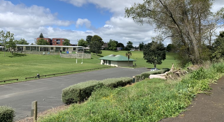 Ōtāhuhu / Mt Richmond Path - Section of the path overlooking the car park off Mount Wellington Highway.