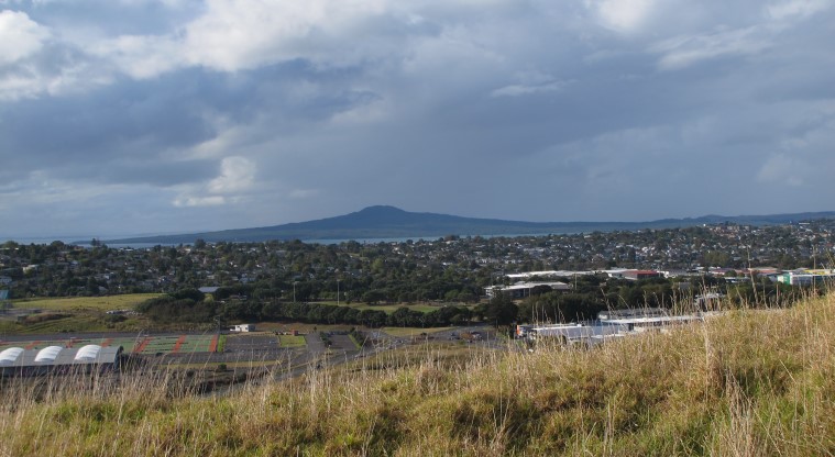 Maungarei / Mt Wellington Path – View north to Rangitoto Island.