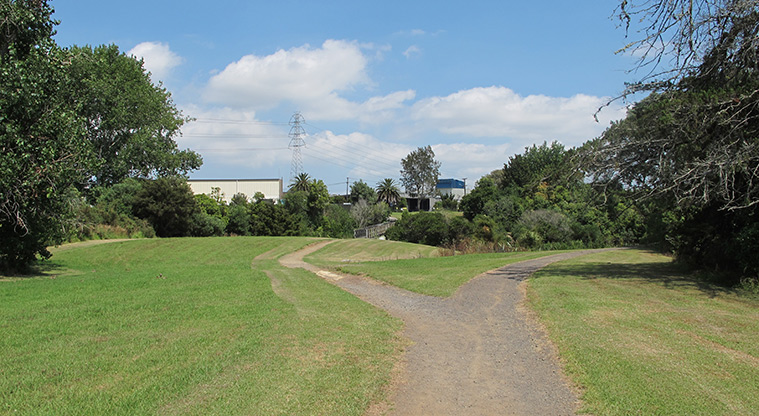Ōtara Path - Take the route to the left across Ōtara Creek.