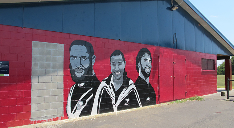 Ōtara Path - Mural on Ōtara Rugby League club.