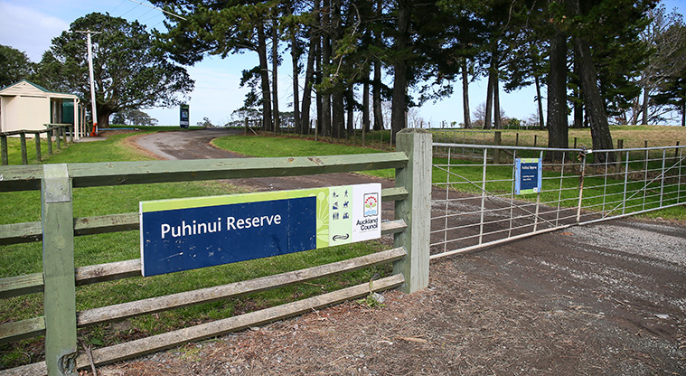Puhinui Path - The start of the path and entrance to the Puhinui Reserve.
