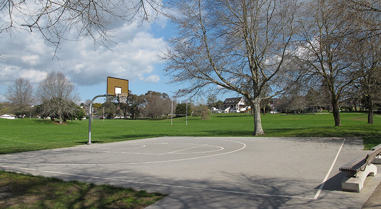 Pāhurehure Esplanade Path – Otaawhati / Ray Small Park basketball court.