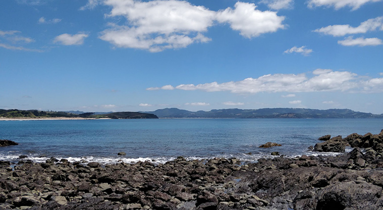 Tāwharanui Ecology Path - Low tide option: Views over Anchor Bay.