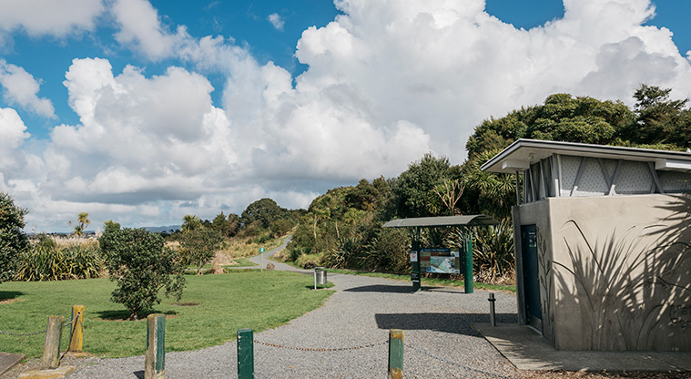 Te Atatu Playground Path - Public toilets at turnaround point.